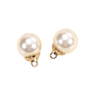 9-16mm White Pearl Metal Base Buttons for Women's Shirts 30 Pack 
