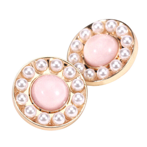 18-25mm Round Metal Resin Pearl Buttons with Shank 10pcs