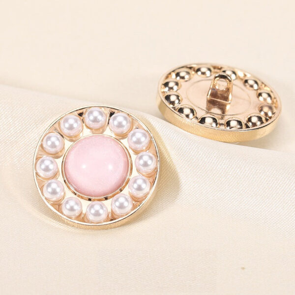 18-25mm Round Metal Resin Pearl Buttons with Shank 10pcs - Image 4