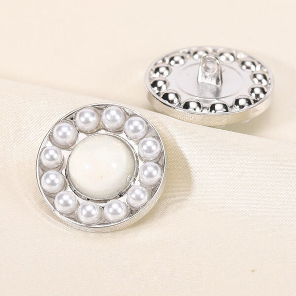 18-25mm Round Metal Resin Pearl Buttons with Shank 10pcs - Image 6