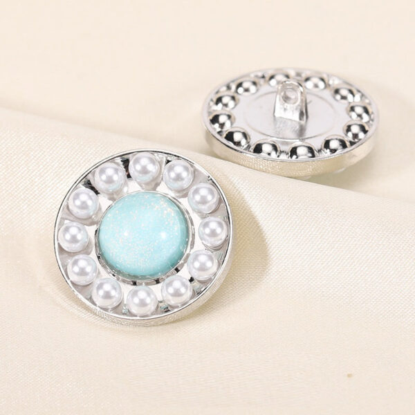 18-25mm Round Metal Resin Pearl Buttons with Shank 10pcs - Image 8