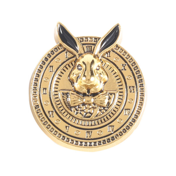 18-23mm Vintage Gold Silver Bronze Rabbit Head Metal Coat Buttons 15 Pack - Image 3