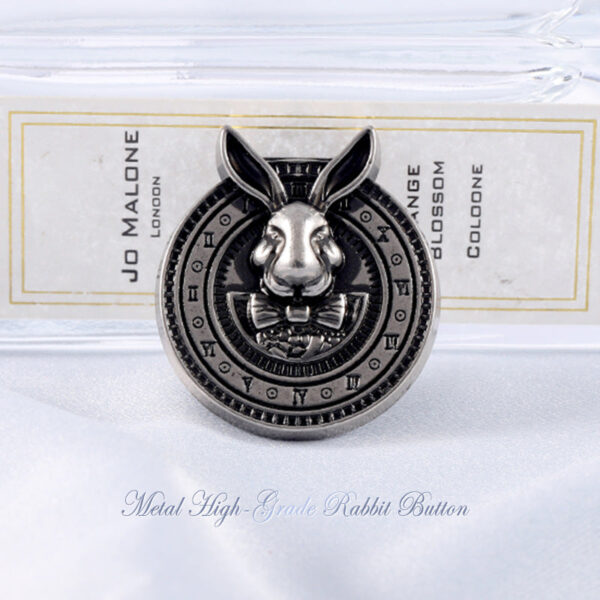 18-23mm Vintage Gold Silver Bronze Rabbit Head Metal Coat Buttons 15 Pack - Image 5