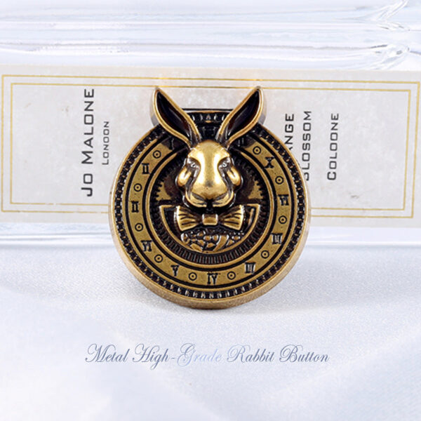 18-23mm Vintage Gold Silver Bronze Rabbit Head Metal Coat Buttons 15 Pack - Image 6