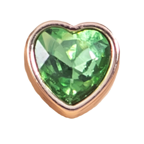 10mm Heart-Shaped Crystal Glass and Metal Shirt Buttons 35 Pack - Image 4