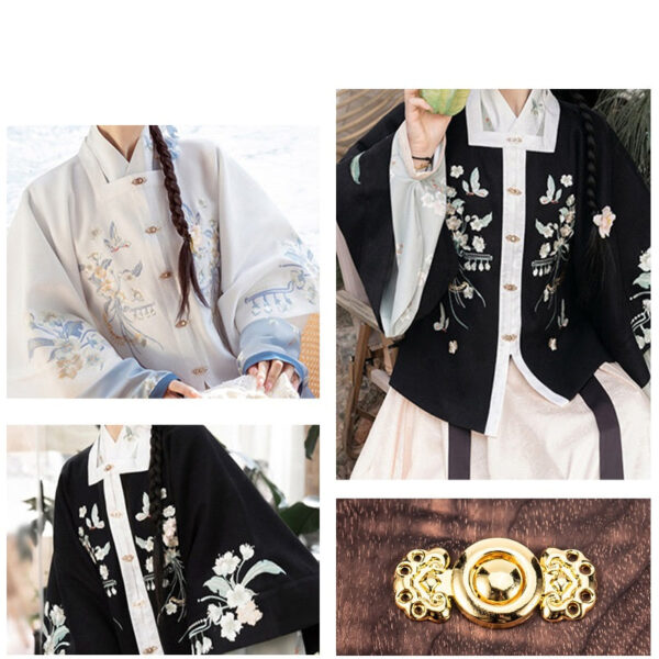 Traditional Chinese Metal Clasp Button Fastener for Hanfu Cheongsam 20 Pack - Image 3