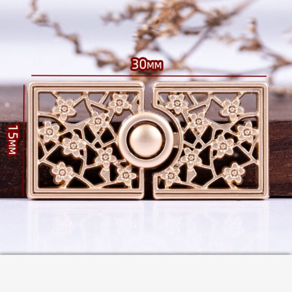 Chinese Plum Blossom Metal Buckle Buttons Brooch 10pcs - Image 6