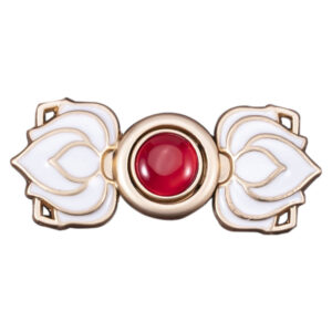 Chinese Cat's Eye Stone Lotus Hanfu Metal Frog Closure 8 Pack 