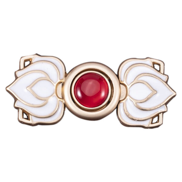 Chinese Cat's Eye Stone Lotus Hanfu Metal Frog Closure 8 Pack