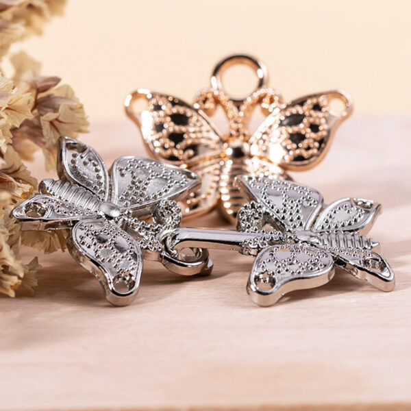 Chinese Butterfly Metal Lock Button for Cheongsam Hanfu 12 Pack - Image 5