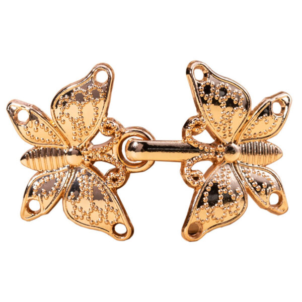 Chinese Butterfly Metal Lock Button for Cheongsam Hanfu 12 Pack - Image 6
