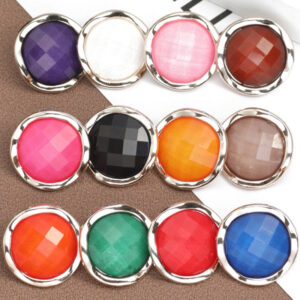 18-25mm Colorful Round Resin Buttons for Pajamas 60pcs