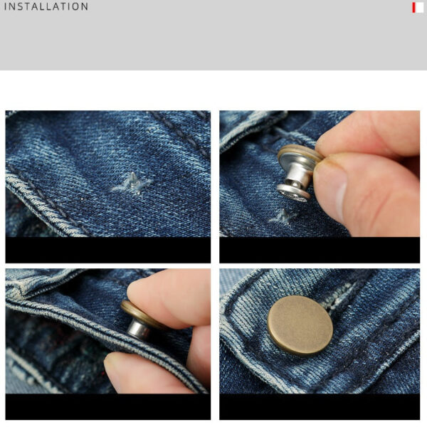 27L Adjustable Jeans Metal Button No Punching Required 100 Pack(20 Styles) - Image 2