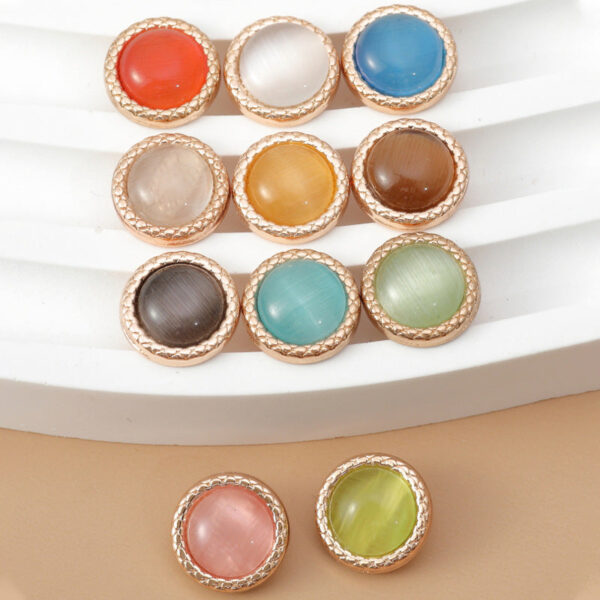 16L Round Resin Metal Shirt Buttons 55 Pack (11 Colors) - Image 5