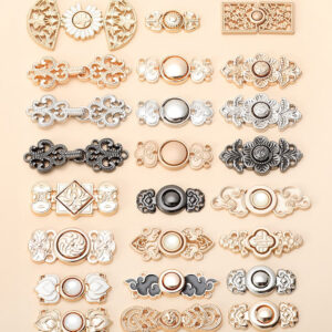 Chinese Style Hanfu Cheongsam Metal Lock Buttons 24 Pack