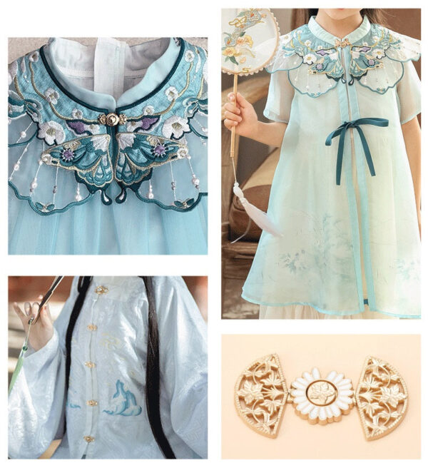 Chinese Style Hanfu Cheongsam Metal Lock Buttons 24 Pack - Image 2