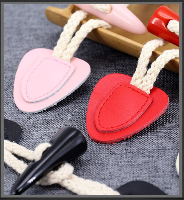 Genuine Leather Horn Toggle Buttons Coat Windbreaker Fasteners 5pcs - Image 5