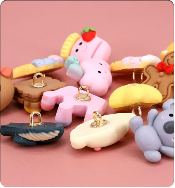 Cute Cartoon Animal-Themed Resin Buttons for Baby Clothes 110 Pack(22 Styles) - Image 3