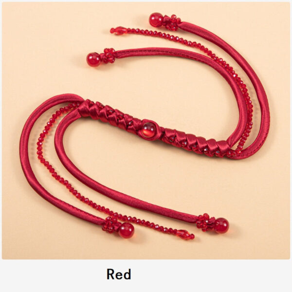 40cm Long Snake Knot Crystal Braid Frog Chinese Knot Button 4pcs - Image 8