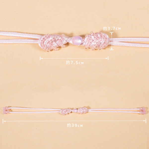 39cm Long-Tailed Pipa Crystal Whip Chinese Knot Button 4pcs - Image 2