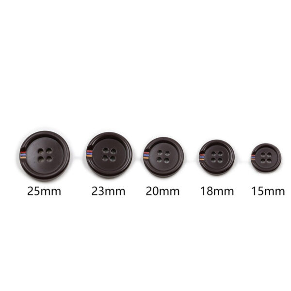 15-25mm Resin Color-Printed Four-Hole Round Buttons 40 Pack - Image 2