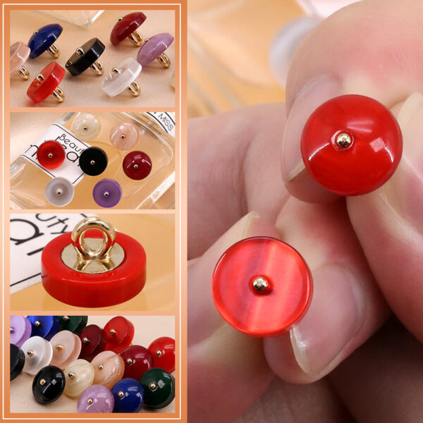 11.5mm Round Resin Buttons with Metal Shank 90 Pack(16 Styles) - Image 2
