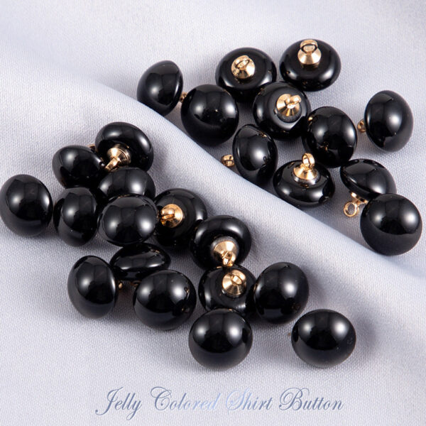10mm Round Jelly-Colored Resin Buttons for Shirts 50pcs - Image 5