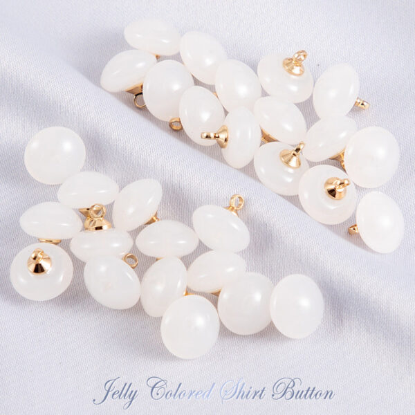 10mm Round Jelly-Colored Resin Buttons for Shirts 50pcs - Image 6
