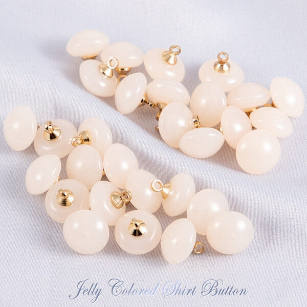 10mm Round Jelly-Colored Resin Buttons for Shirts 50pcs - Image 7