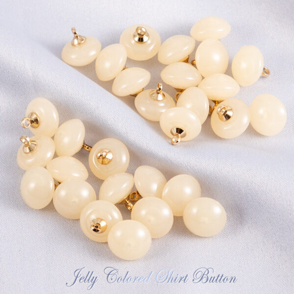 10mm Round Jelly-Colored Resin Buttons for Shirts 50pcs - Image 8