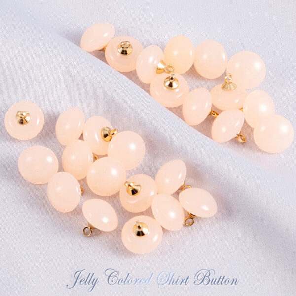 10mm Round Jelly-Colored Resin Buttons for Shirts 50pcs - Image 9