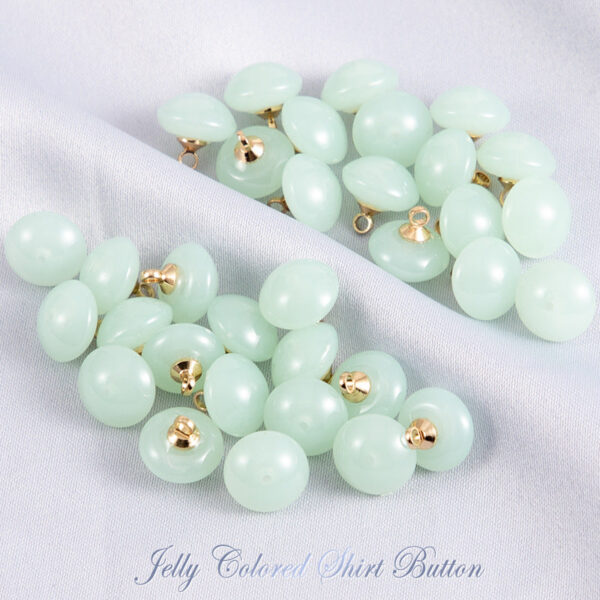 10mm Round Jelly-Colored Resin Buttons for Shirts 50pcs - Image 11
