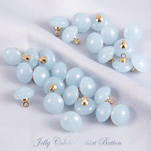 10mm Round Jelly-Colored Resin Buttons for Shirts 50pcs - Image 12