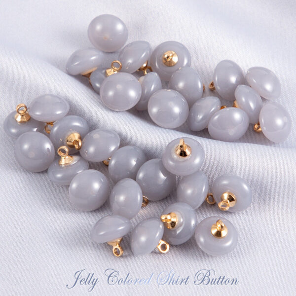10mm Round Jelly-Colored Resin Buttons for Shirts 50pcs - Image 13