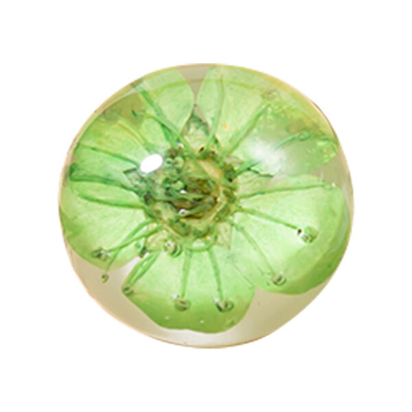 Chinese Resin Dried Flower Transparent Bead Button 8 Pack - Image 3