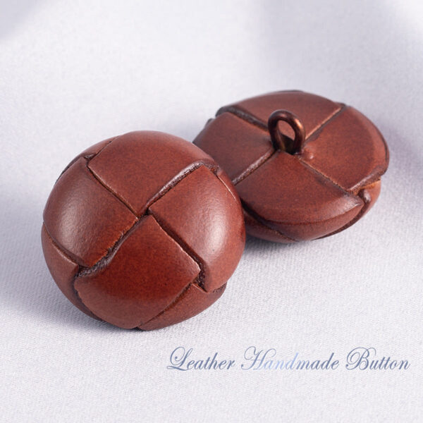 15-28mm Vintage Hand-Woven Genuine Leather Sweater Buttons 5pcs - Image 4