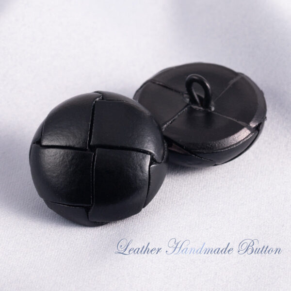15-28mm Vintage Hand-Woven Genuine Leather Sweater Buttons 5pcs - Image 5