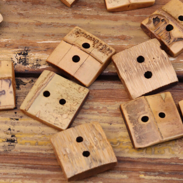 44L Square Original Ecological Natural Bamboo Two-Hole Buttons 10Pcs - Image 5