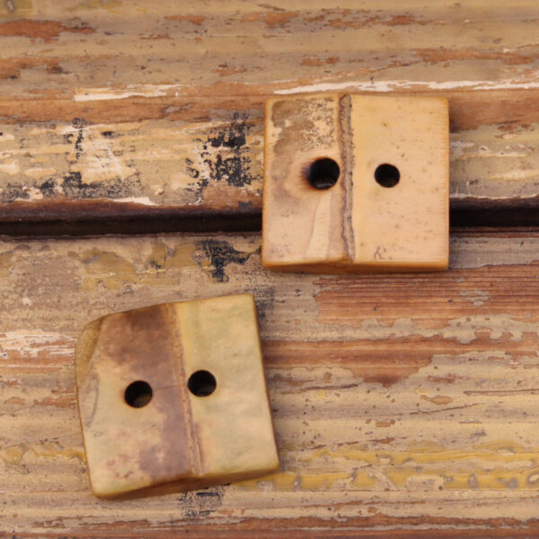 44L Square Original Ecological Natural Bamboo Two-Hole Buttons 10Pcs - Image 3