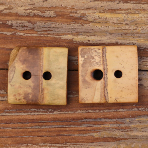 44L Square Original Ecological Natural Bamboo Two-Hole Buttons 10Pcs - Image 4