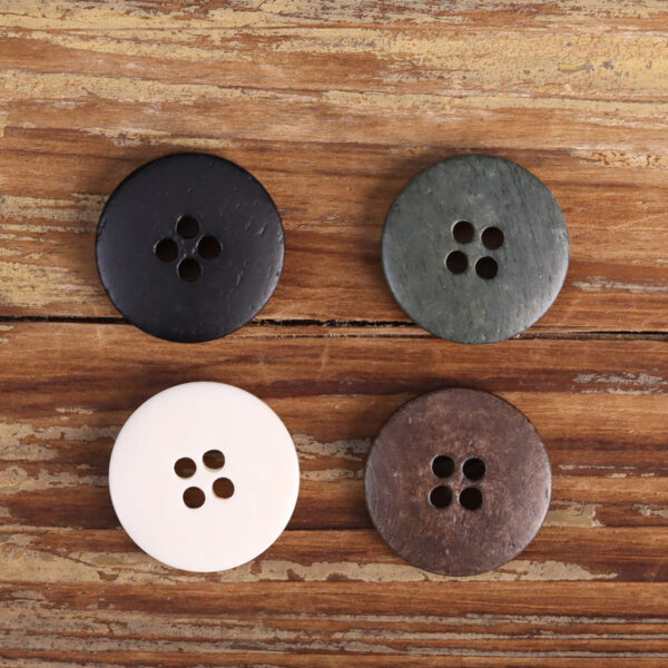 Retro Distressed Bovine Bone Buttons for Men's Jackets Shirts 48 Pack (4 Sizes)