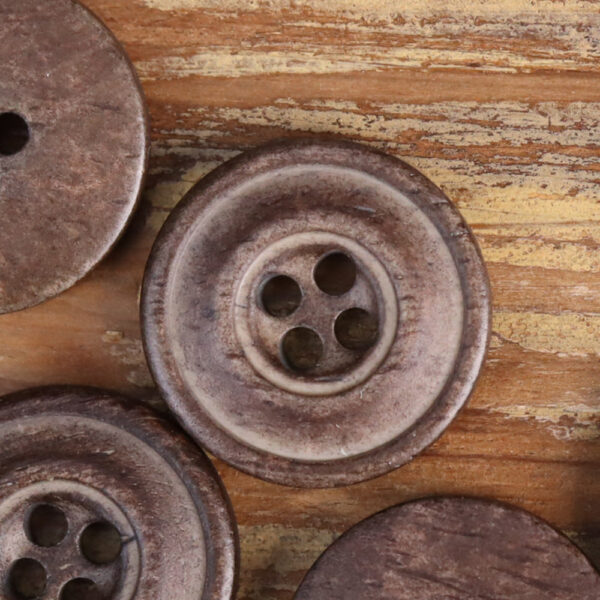 Retro Distressed Bovine Bone Buttons for Men's Jackets Shirts 48 Pack (4 Sizes)