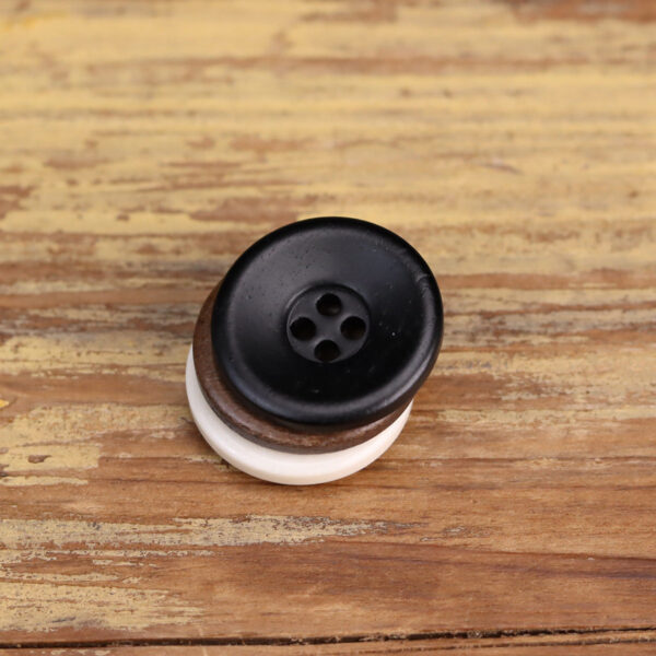 Bowl-Shaped Vintage Distressed Genuine Bovine Bone Buttons 15 Pack - Image 4