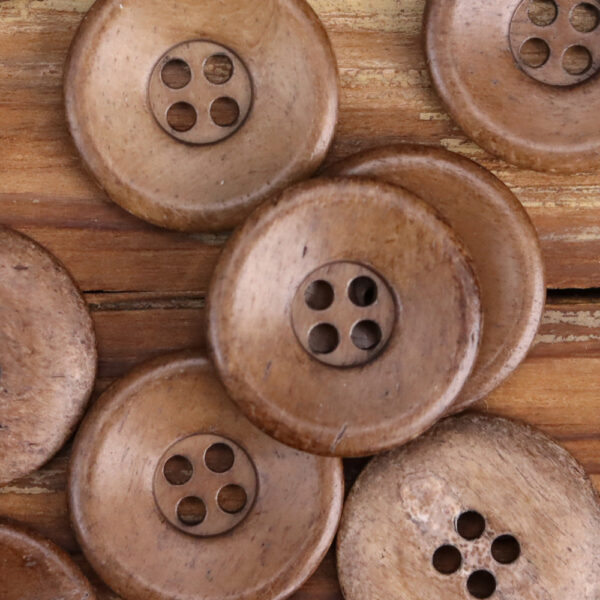 Bowl-Shaped Vintage Distressed Genuine Bovine Bone Buttons 15 Pack - Image 7