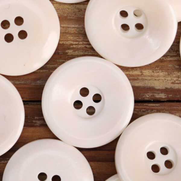 Bowl-Shaped Vintage Distressed Genuine Bovine Bone Buttons 15 Pack - Image 5