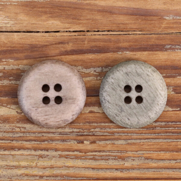 Natural Textured Shallow Bowl-Shaped Bovine Bone Buttons 10pcs - Image 4