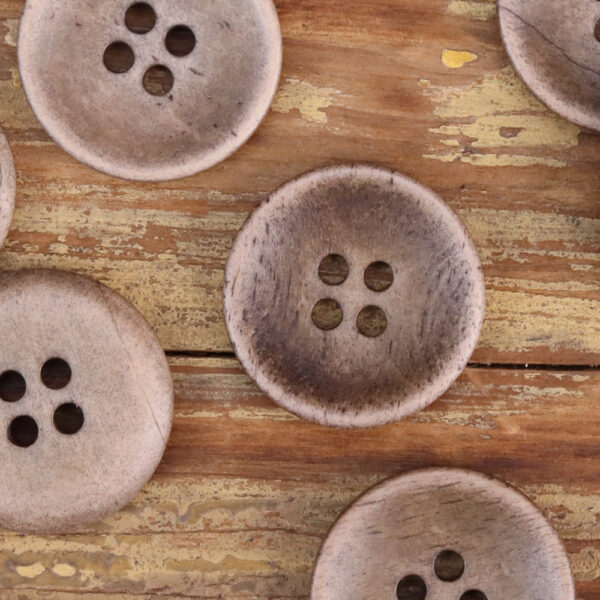 Natural Textured Shallow Bowl-Shaped Bovine Bone Buttons 10pcs - Image 6