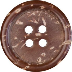 18-32L Natural Dark Brown Coconut Shell Buttons 60 Pack