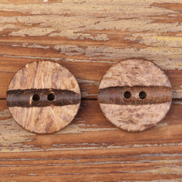 36L Thickened Natural Coconut Shell Two-Hole Buttons 100pcs - Image 3
