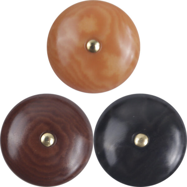 Retro Natural Palm Nut Shell Shank Buttons for Knitted Cardigans 25 Pack - Image 3